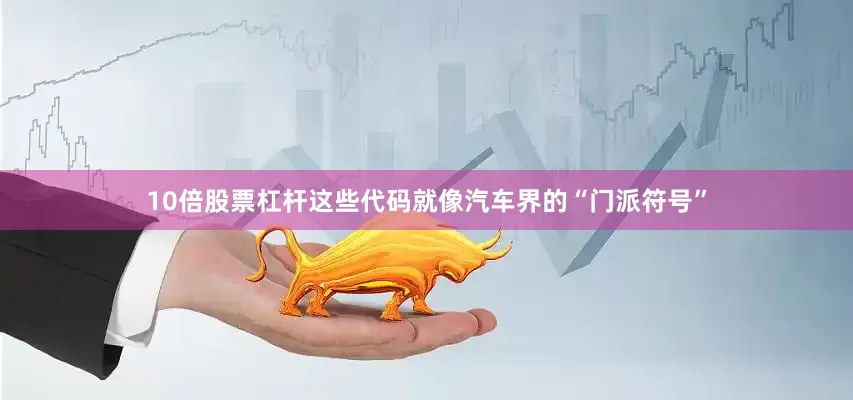 10倍股票杠杆这些代码就像汽车界的“门派符号”