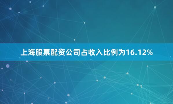 上海股票配资公司占收入比例为16.12%